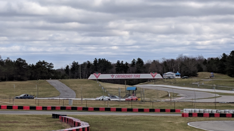 Shitty picture of a GT2 RS and GT lapping Mosport.